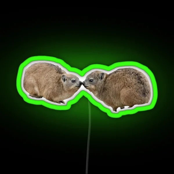 Kissing Rock Hyrax RGB Neon Sign