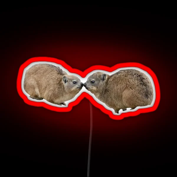 Kissing Rock Hyrax RGB Neon Sign