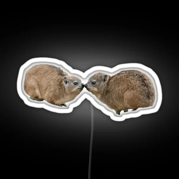 Kissing Rock Hyrax RGB Neon Sign