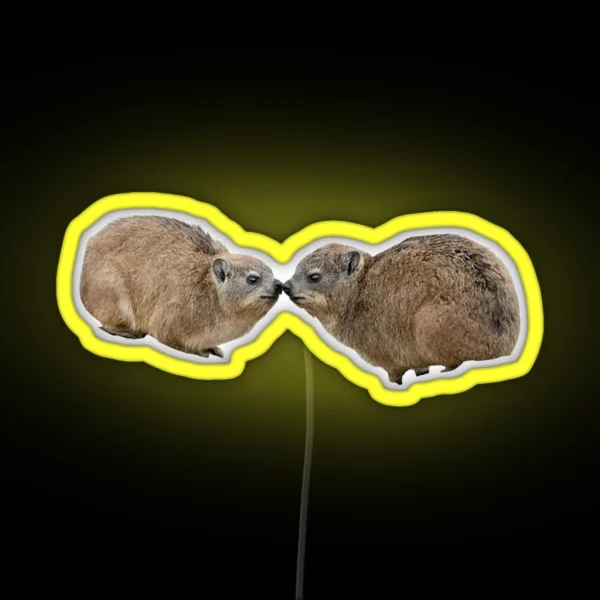 Kissing Rock Hyrax RGB Neon Sign