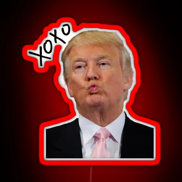 Kissing Trump RGB Neon Sign