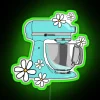 Vibrant kitchen mixer and flower design RGB LED neon sign