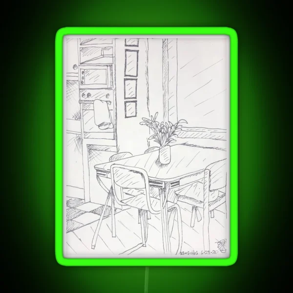 Kitchen Sketch RGB Neon Sign