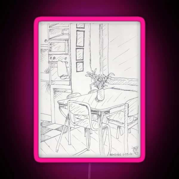 Kitchen Sketch RGB Neon Sign