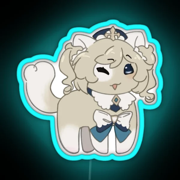 Kitten Barbara RGB Neon Sign
