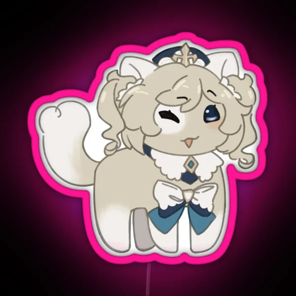 Kitten Barbara RGB Neon Sign