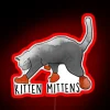Cozy Whimsy Illuminated Sign Featuring Adorable Kitten Mitten Designs