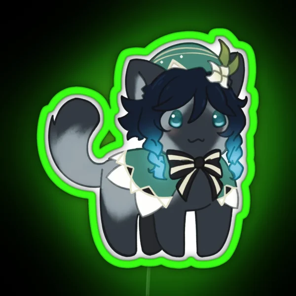 Kitten Venti RGB Neon Sign