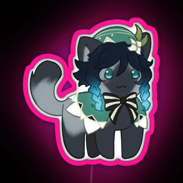 Kitten Venti RGB Neon Sign