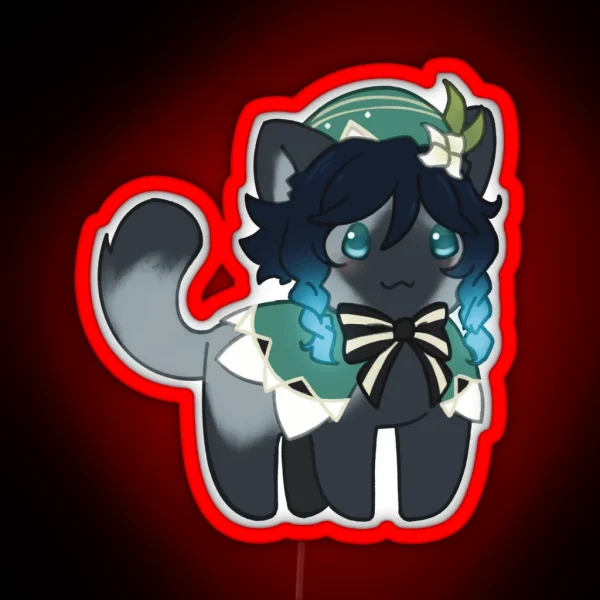 Kitten Venti RGB Neon Sign