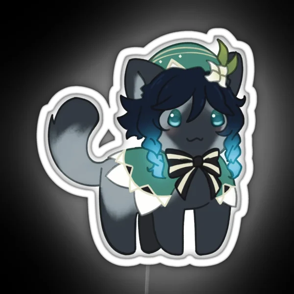 Kitten Venti RGB Neon Sign