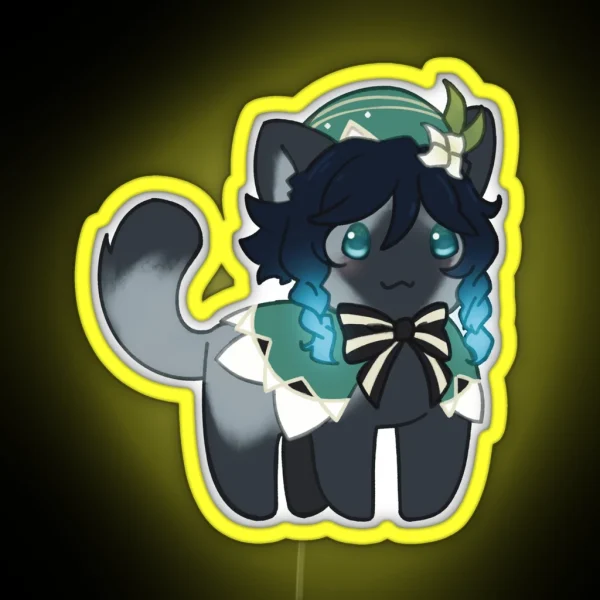 Kitten Venti RGB Neon Sign