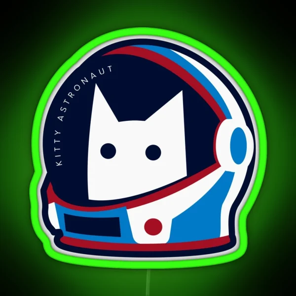 Kitty Astronaut RGB Neon Sign