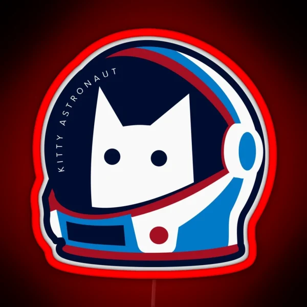 Kitty Astronaut RGB Neon Sign