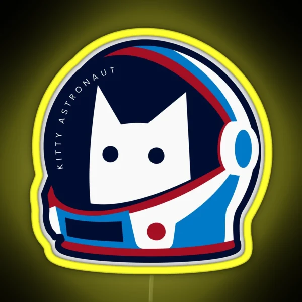 Kitty Astronaut RGB Neon Sign