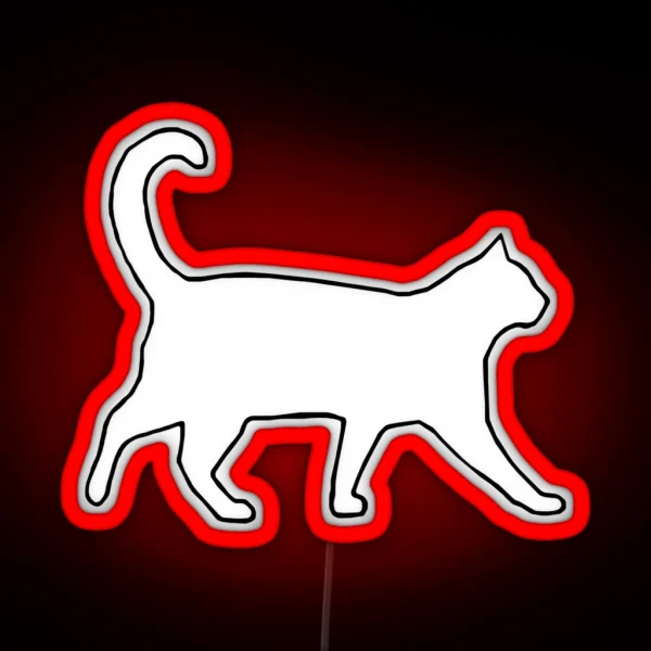 Kitty Cat Meow Friends Outline RGB Neon Sign
