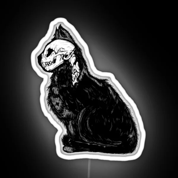 Kitty Cat Skull RGB Neon Sign