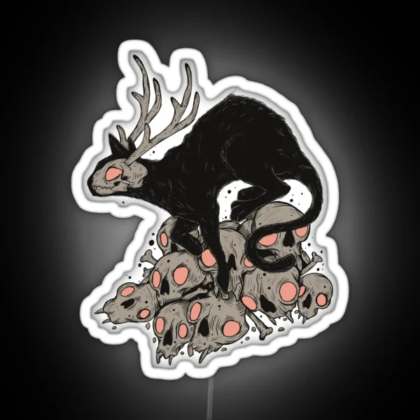 Kitty Demon Skull RGB Neon Sign