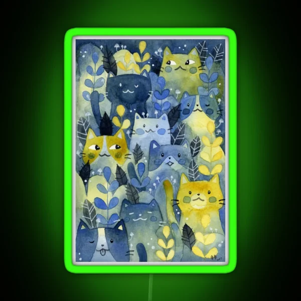 Kitty Forest RGB Neon Sign