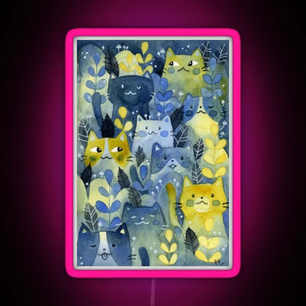 Kitty Forest RGB Neon Sign