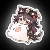 Glowing Kitty Hu Tao neon sign for passionate Genshin Impact fans