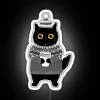 RGB Neon Sign Illuminating Customizable Kitty Cat Face Grey Pattern Designs