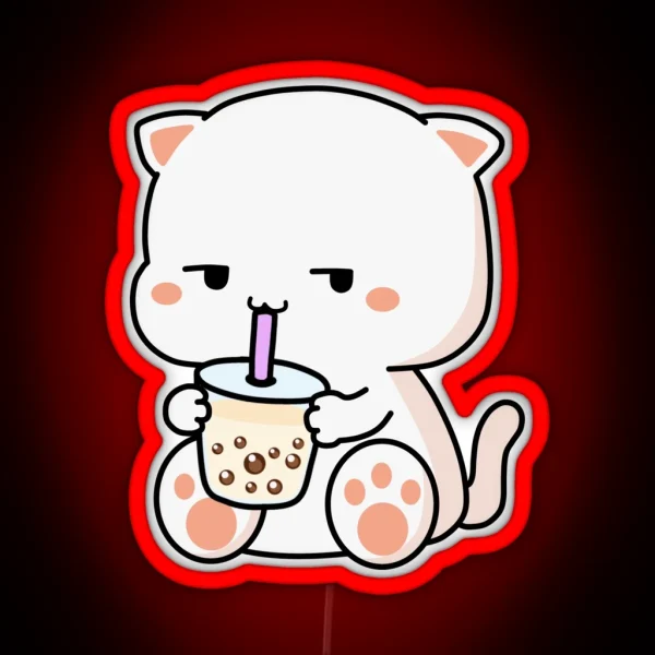 Kitty Loves Boba RGB Neon Sign