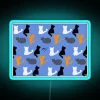 Vibrant kitty pattern RGB neon decorative wall art lighting sign.