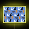 Vibrant kitty pattern neon RGB LED digital display art canvas