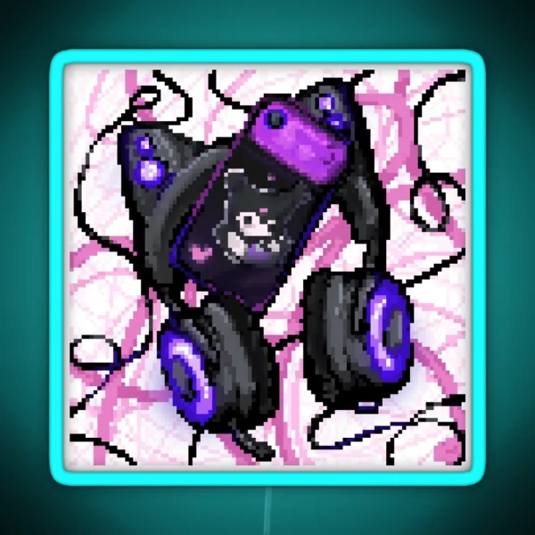 Kitty Phones RGB Neon Sign