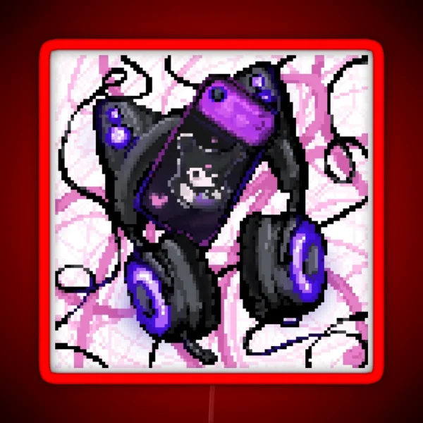 Kitty Phones RGB Neon Sign