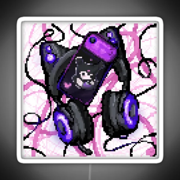 Kitty Phones RGB Neon Sign