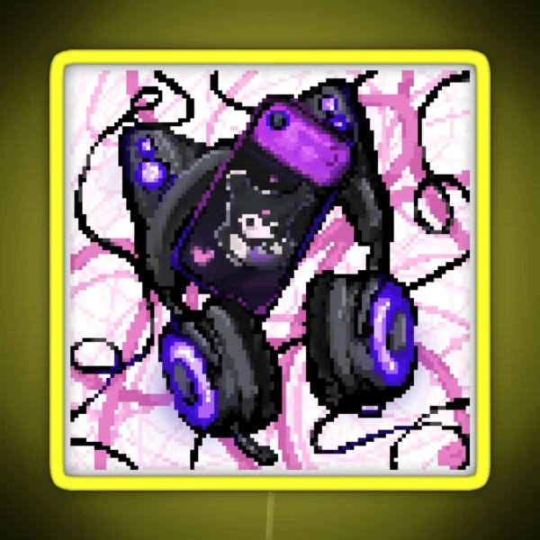 Kitty Phones RGB Neon Sign