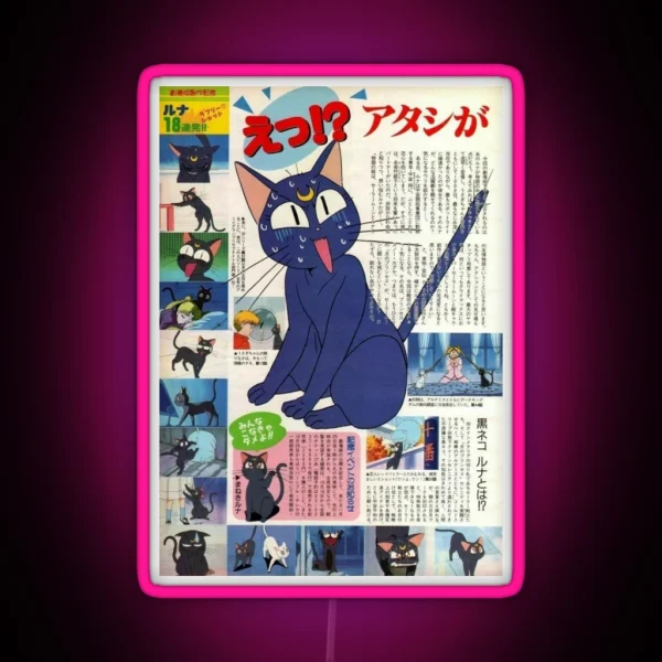 Kitty Sailor Anime RGB Neon Sign