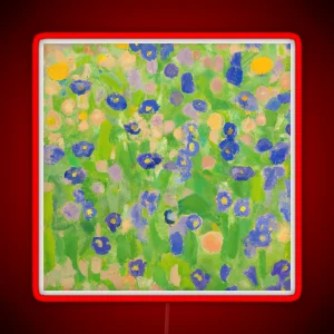 Klimt Flower Field RGB Neon Sign