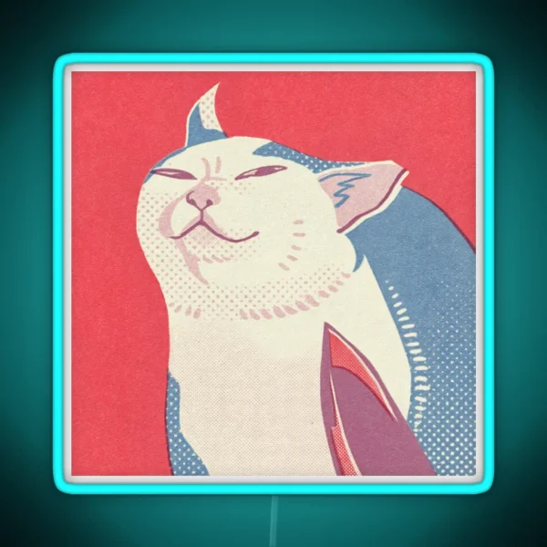 Knife Cat RGB Neon Sign
