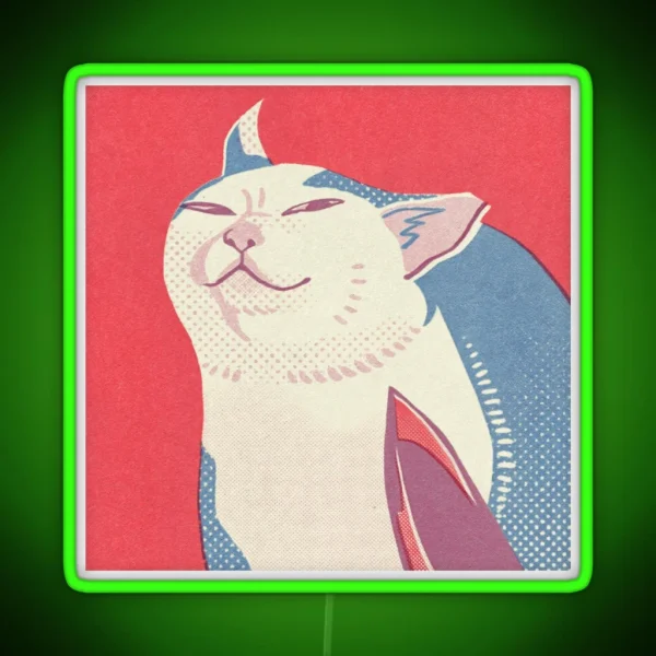 Knife Cat RGB Neon Sign