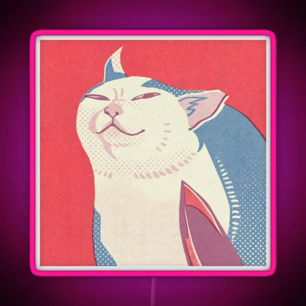 Knife Cat RGB Neon Sign