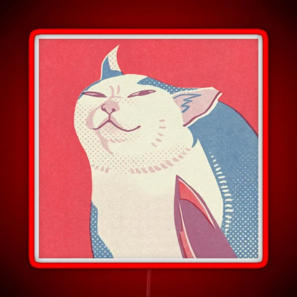 Knife Cat RGB Neon Sign