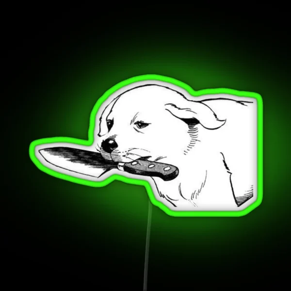 Knife Dog RGB Neon Sign