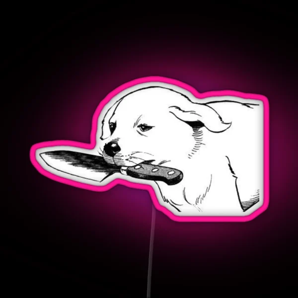 Knife Dog RGB Neon Sign