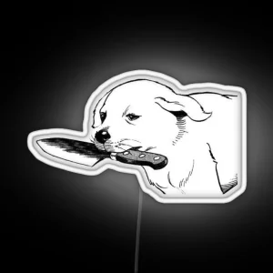 Knife Dog RGB Neon Sign