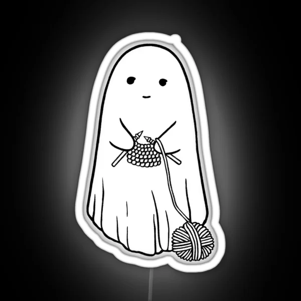 Knitting Ghost RGB Neon Sign