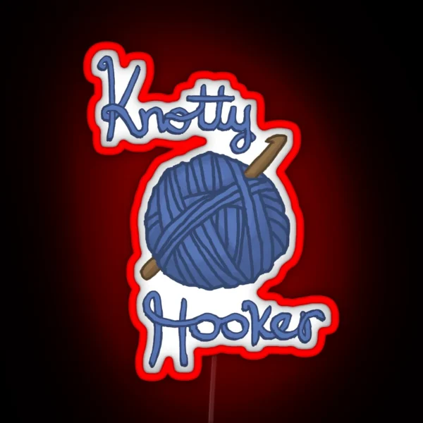 Knotty Hooker Crochet RGB Neon Sign