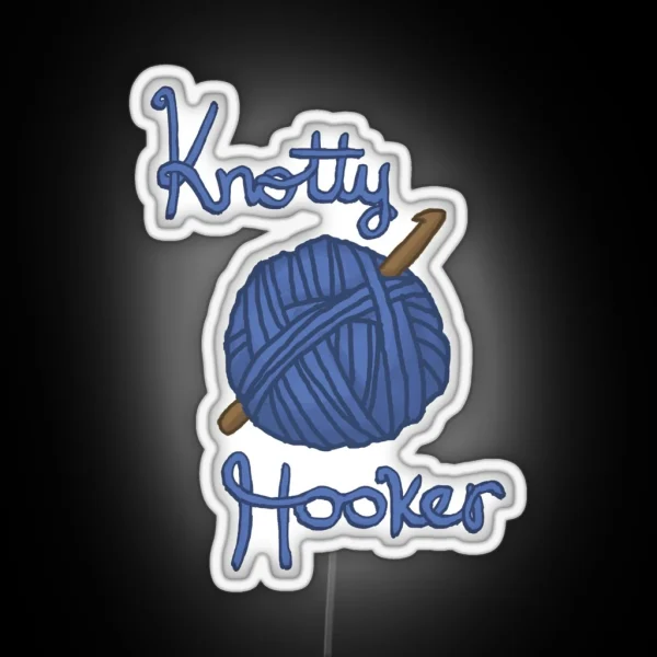 Knotty Hooker Crochet RGB Neon Sign