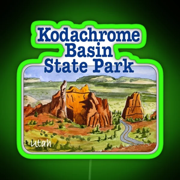 Kodachrome Basin State Park Utah RGB Neon Sign