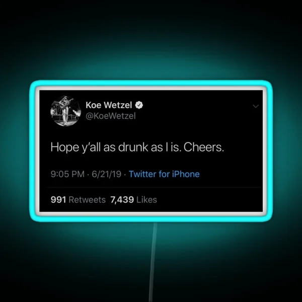 Koe Wetzel RGB Neon Sign
