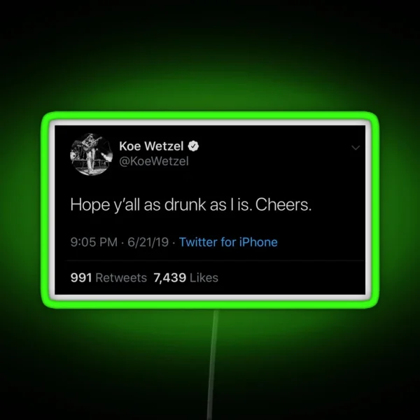 Koe Wetzel RGB Neon Sign