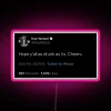 Dynamic RGB LED Canvas Sign with Koe Wetzel Music Inspiration