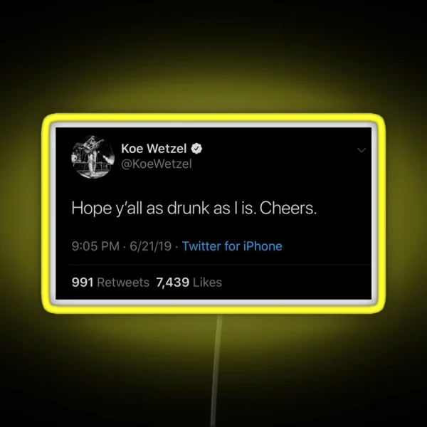 Koe Wetzel RGB Neon Sign